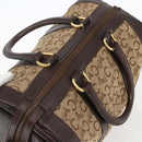 CELINE C Sulky Hand Bag Canvas Brown Gold Auth bs31381-6