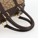 CELINE C Sulky Hand Bag Canvas Brown Gold Auth bs31381-7