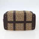 CELINE C Sulky Hand Bag Canvas Brown Gold Auth bs31381-9
