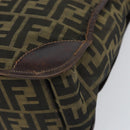 FENDI Zucca Canvas Tote Bag Black Brown Auth bs31385-14
