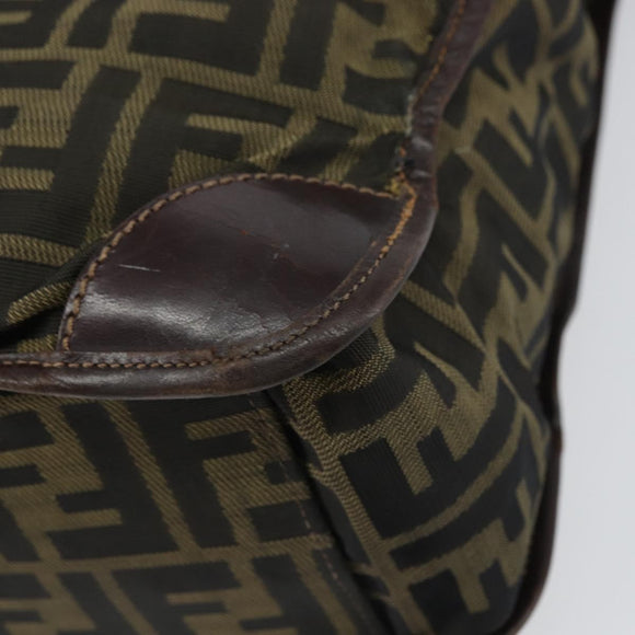 FENDI Zucca Canvas Tote Bag Black Brown Auth bs31385