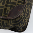 FENDI Zucca Canvas Tote Bag Black Brown Auth bs31385-17