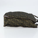 FENDI Zucca Canvas Tote Bag Black Brown Auth bs31385-3