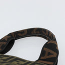 FENDI Zucca Canvas Tote Bag Black Brown Auth bs31385-8