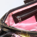 FENDI Zucca Canvas Mamma Baguette Shoulder Bag Black Brown Auth bs31386-18