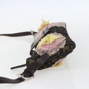 FENDI Zucca Canvas Mamma Baguette Shoulder Bag Black Brown Auth bs31386-3