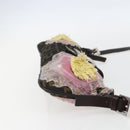 FENDI Zucca Canvas Mamma Baguette Shoulder Bag Black Brown Auth bs31386-4