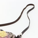 FENDI Zucca Canvas Mamma Baguette Shoulder Bag Black Brown Auth bs31386-8