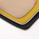 FENDI Triplet Clutch Bag Leather Multicolor Silver Auth bs31387-11