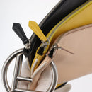 FENDI Triplet Clutch Bag Leather Multicolor Silver Auth bs31387-14