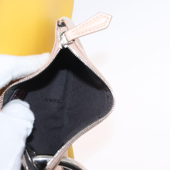 FENDI Triplet Clutch Bag Leather Multicolor Silver Auth bs31387