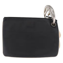 FENDI Triplet Clutch Bag Leather Multicolor Silver Auth bs31387-3