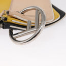 FENDI Triplet Clutch Bag Leather Multicolor Silver Auth bs31387-7