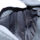 FENDI Mamma Baguette Shoulder Bag Cotton Gray Auth bs31388-22