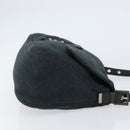 FENDI Mamma Baguette Shoulder Bag Cotton Gray Auth bs31388-3