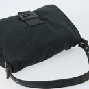 FENDI Mamma Baguette Shoulder Bag Cotton Gray Auth bs31388-6