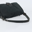 FENDI Mamma Baguette Shoulder Bag Cotton Gray Auth bs31388-7