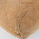 PRADA Chain Shoulder Bag Suede Orange Gold Auth bs31389-17