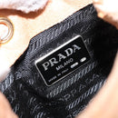 PRADA Chain Shoulder Bag Suede Orange Gold Auth bs31389-20