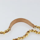 PRADA Chain Shoulder Bag Suede Orange Gold Auth bs31389-14