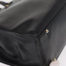 CELINE Tote Bag Leather Black Gold Auth bs31390-10