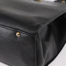 CELINE Tote Bag Leather Black Gold Auth bs31390-11