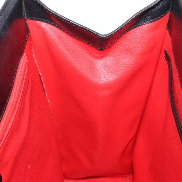 CELINE Tote Bag Leather Black Gold Auth bs31390