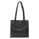 CELINE Tote Bag Leather Black Gold Auth bs31390-3