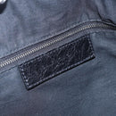 BALENCIAGA Business Bag Leather Black Silver Auth bs31393-17