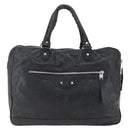 BALENCIAGA Business Bag Leather Black Silver Auth bs31393-13
