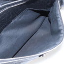 BALENCIAGA Business Bag Leather Black Silver Auth bs31393-22