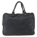 BALENCIAGA Business Bag Leather Black Silver Auth bs31393-2