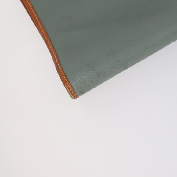 VALENTINO Garment Cover Leather Green Gold Auth bs31394