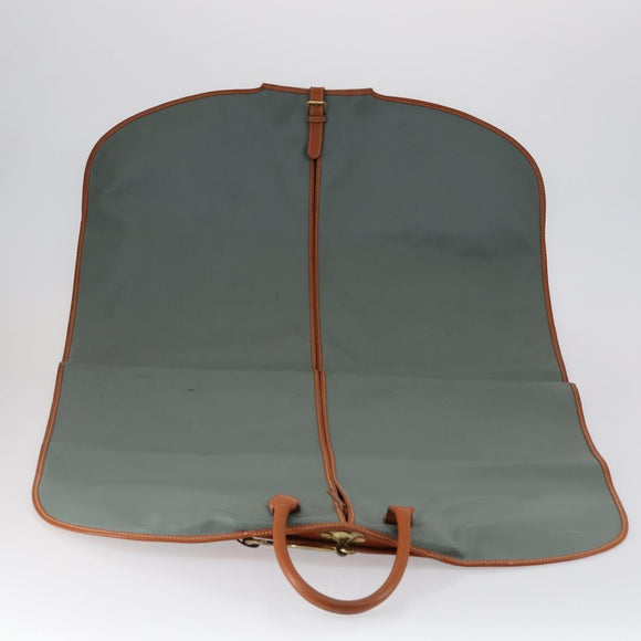 VALENTINO Garment Cover Leather Green Gold Auth bs31394