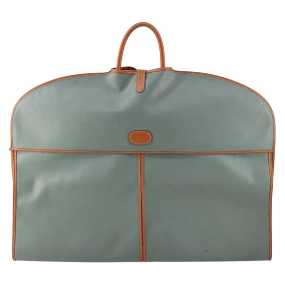 VALENTINO Garment Cover Leather Green Gold Auth bs31394