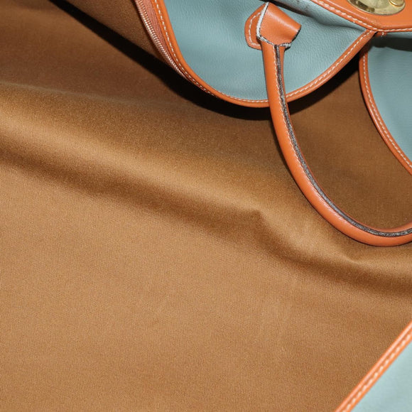 VALENTINO Garment Cover Leather Green Gold Auth bs31394