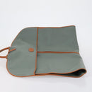 VALENTINO Garment Cover Leather Green Gold Auth bs31394-4