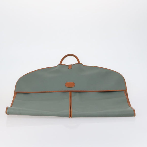 VALENTINO Garment Cover Leather Green Gold Auth bs31394