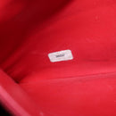 CHANEL Triple Coco Chain Shoulder Bag Lamb Skin Red Gold CC Auth bs31395-21