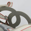 CHANEL Sports Line Backpack Coated Canvas Gray CC Auth bs31396-12