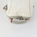 CHANEL Sports Line Backpack Coated Canvas Gray CC Auth bs31396-6