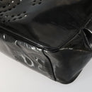 CHANEL Punching Triple Coco Hand Bag Enamel Black CC Auth bs31397-15