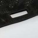 CHANEL Punching Triple Coco Hand Bag Enamel Black CC Auth bs31397-7