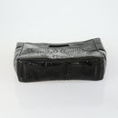 CHANEL Punching Triple Coco Hand Bag Enamel Black CC Auth bs31397-5