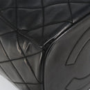 CHANEL Matelasse Vanity Pouch Enamel Black Gold CC Auth bs31398-11