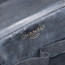 CHANEL Matelasse Vanity Pouch Enamel Black Gold CC Auth bs31398-18