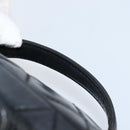 CHANEL Matelasse Vanity Pouch Enamel Black Gold CC Auth bs31398-8