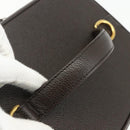 CHANEL COCO Mark Vanity Pouch Caviar Skin Brown Gold CC Auth bs31399-7