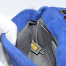 CHANEL Chain Matelasse Shoulder Bag Lamb Skin Blue Silver CC Auth bs31400-19