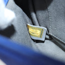 CHANEL Chain Matelasse Shoulder Bag Lamb Skin Blue Silver CC Auth bs31400-21